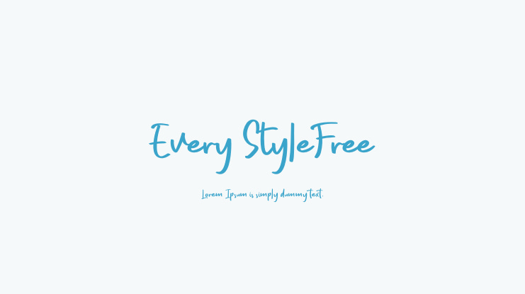 Every StyleFree Font