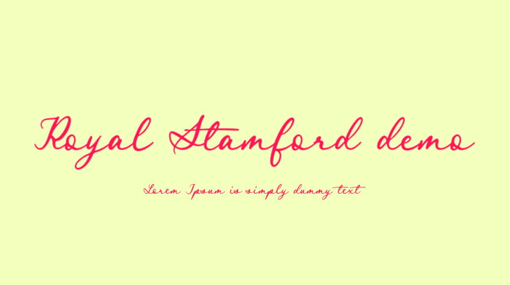Royal Stamford demo Font