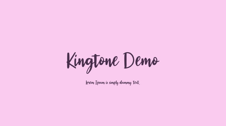 Kingtone Demo Font
