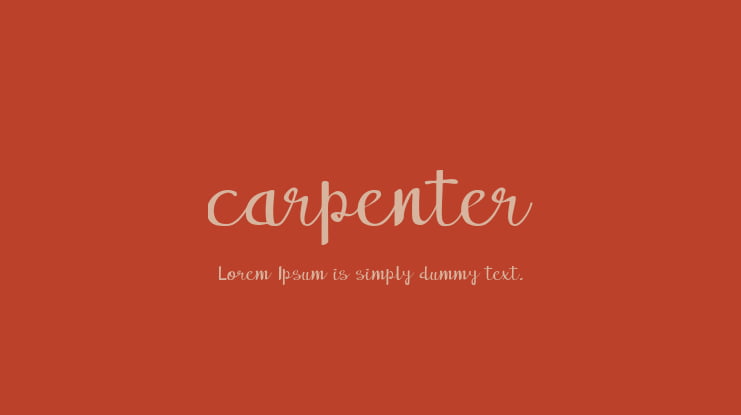 carpenter Font