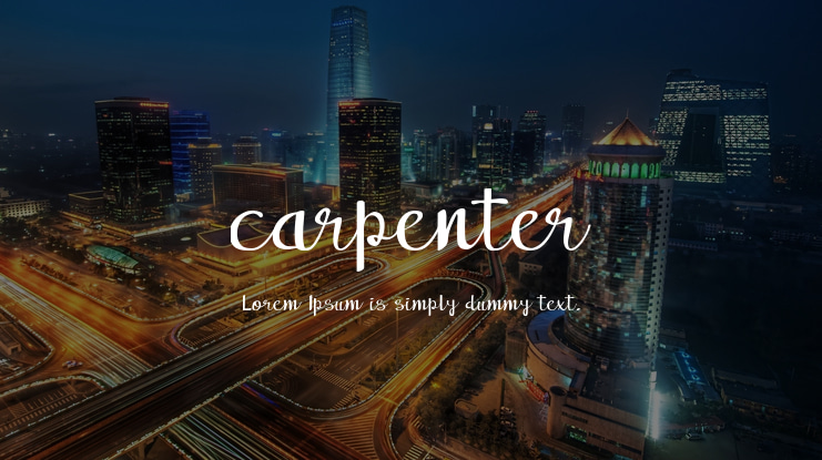 carpenter Font