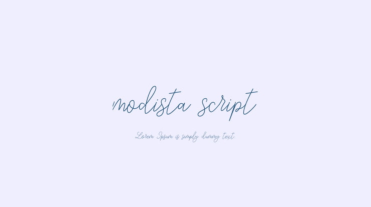 modista script Font
