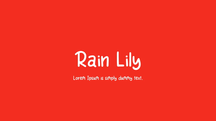Rain Lily Font