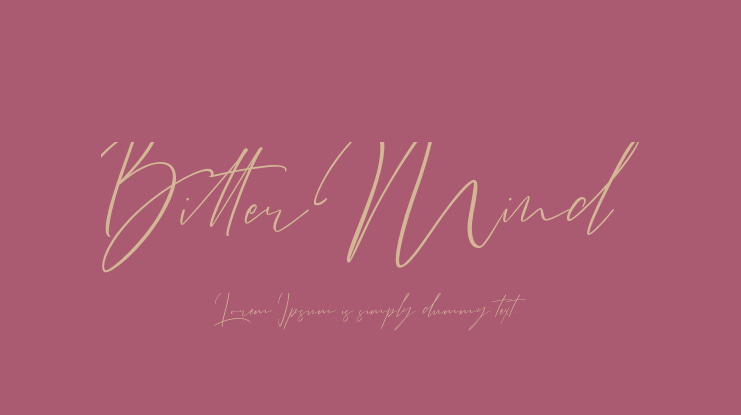 Bitter Mind Font