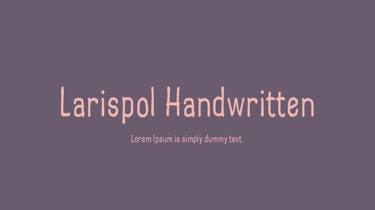 Larispol Handwritten Font