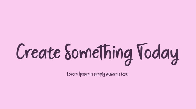 Create Something Today Font
