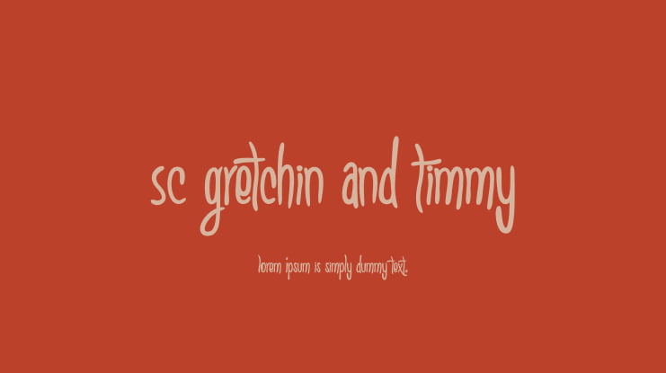 SC Gretchin And Timmy Font