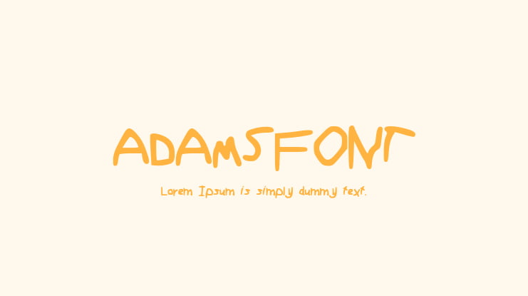 ADAMSFONT Font
