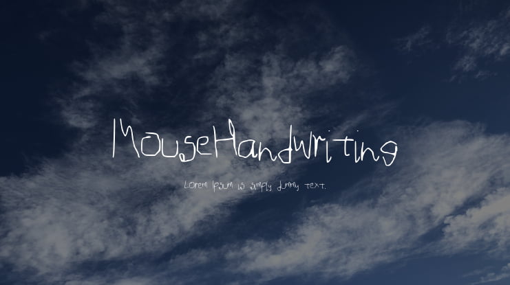 MouseHandwriting Font