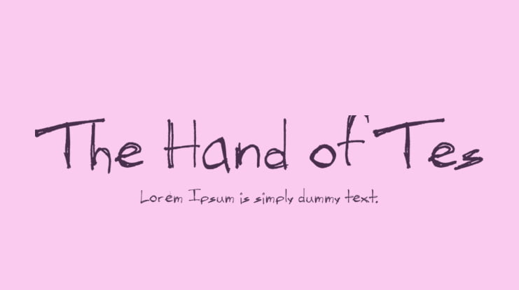 The Hand of Tes Font