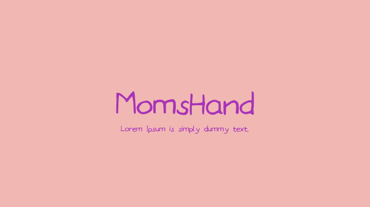 MomsHand Font