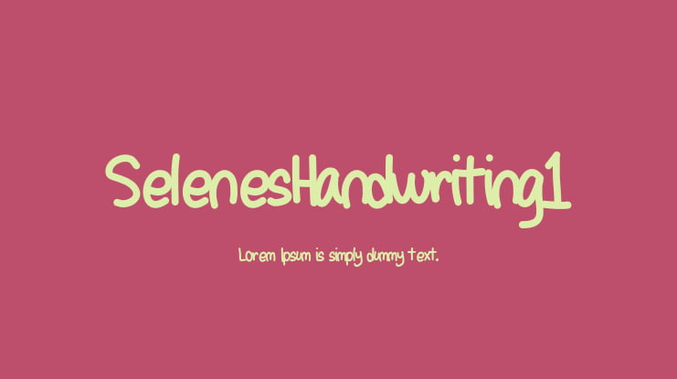 SelenesHandwriting1 Font