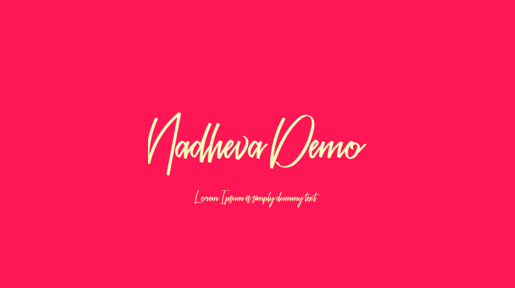 Nadheva Demo Font