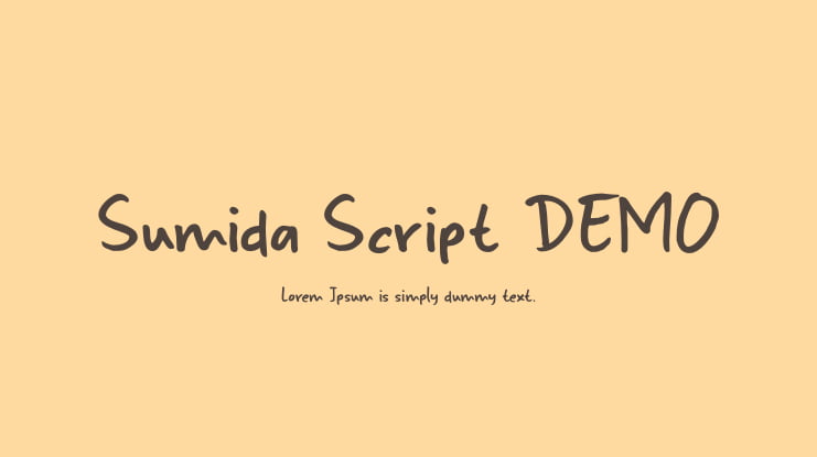 Sumida Script DEMO Font