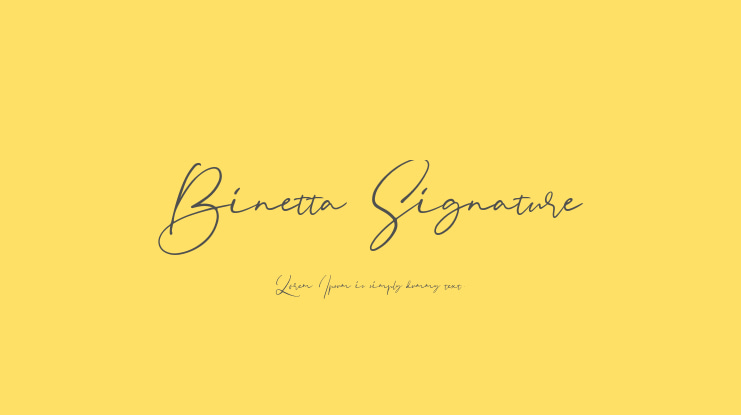 Binetta Signature Font