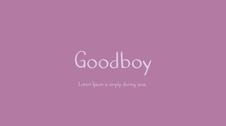 Goodboy Font
