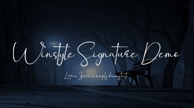 Winstyle Signature Demo Font