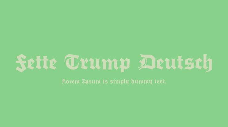 Fette Trump Deutsch Font
