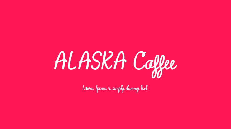 ALASKA Coffee Font