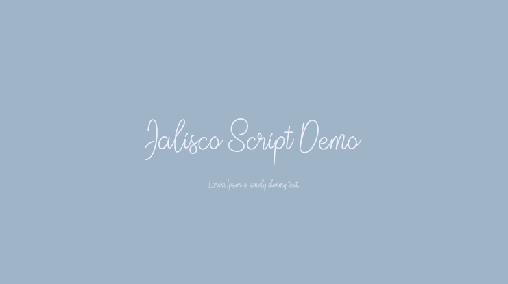 Jalisco Script Demo Font