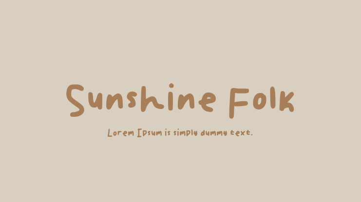 Sunshine Folk Font