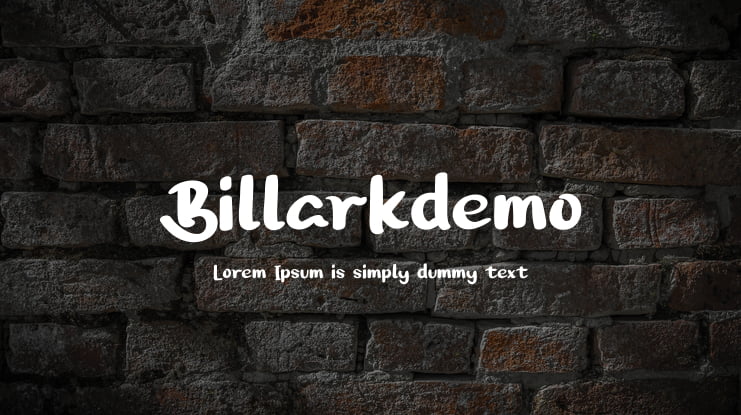 Billarkdemo Font