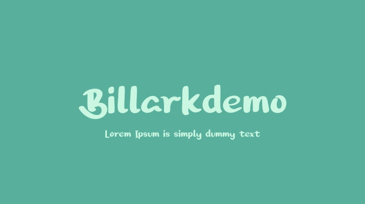Billarkdemo Font