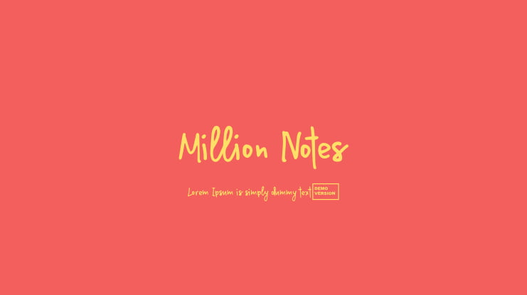 Million Notes Font