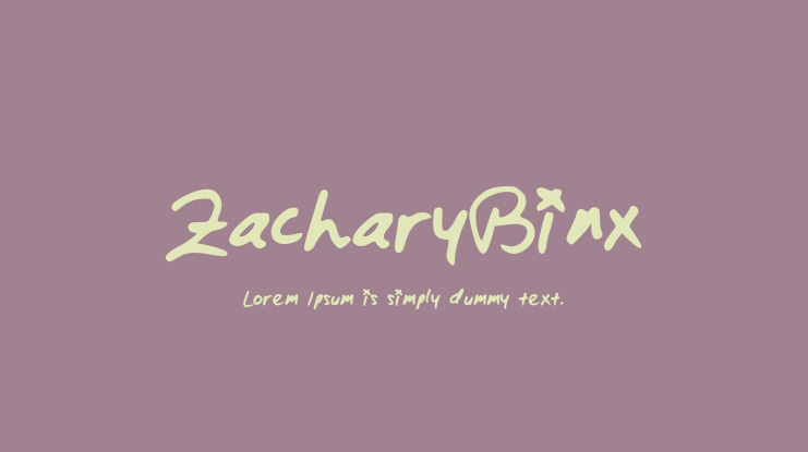 ZacharyBinx Font