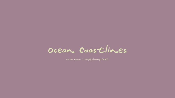 Ocean Coastlines Font