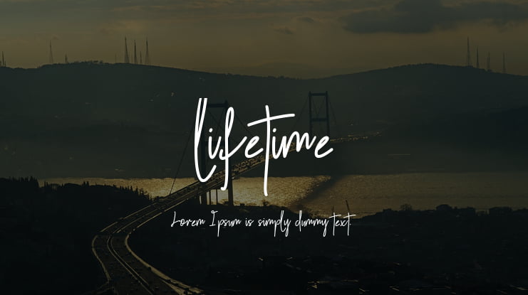 lifetime Font