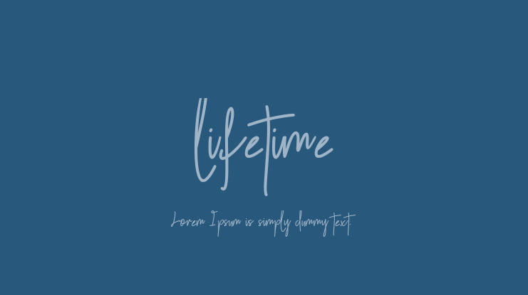lifetime Font