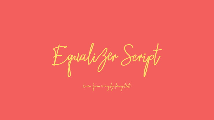 Equalizer Script Font