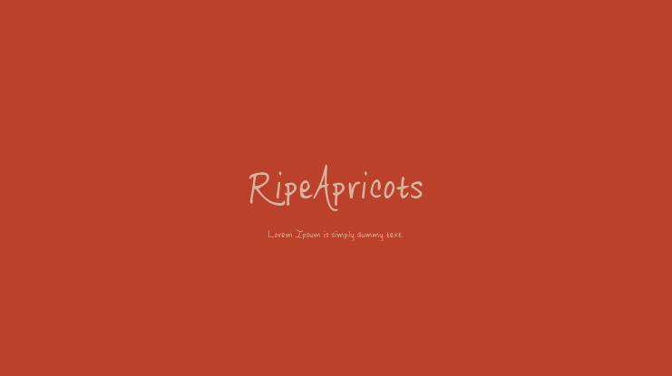 RipeApricots Font