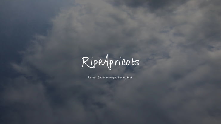 RipeApricots Font
