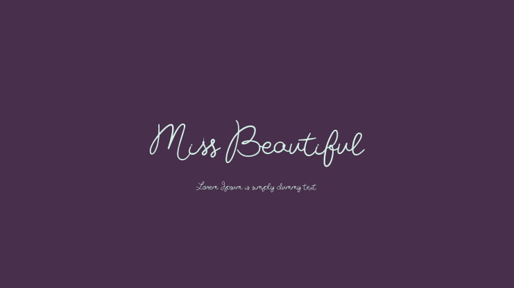 Miss Beautiful Font