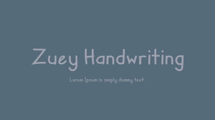 Zuey Handwriting Font Family