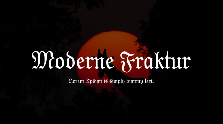 Moderne Fraktur Font