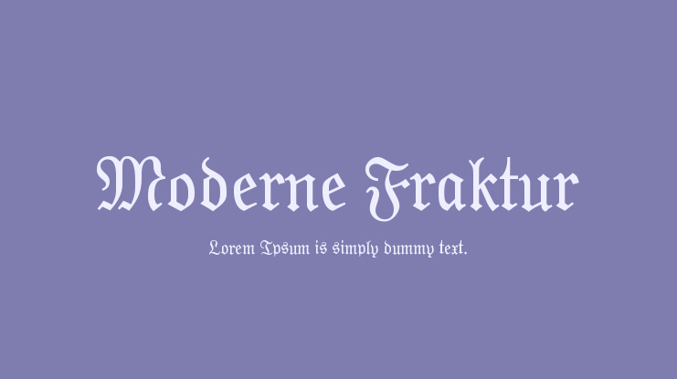 Moderne Fraktur Font