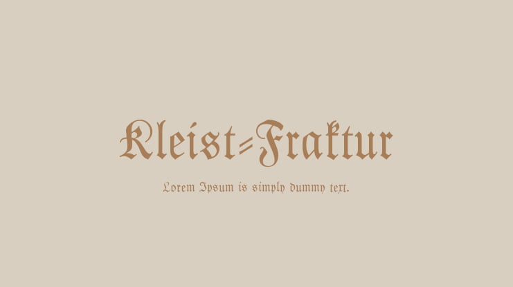Kleist-Fraktur Font Family