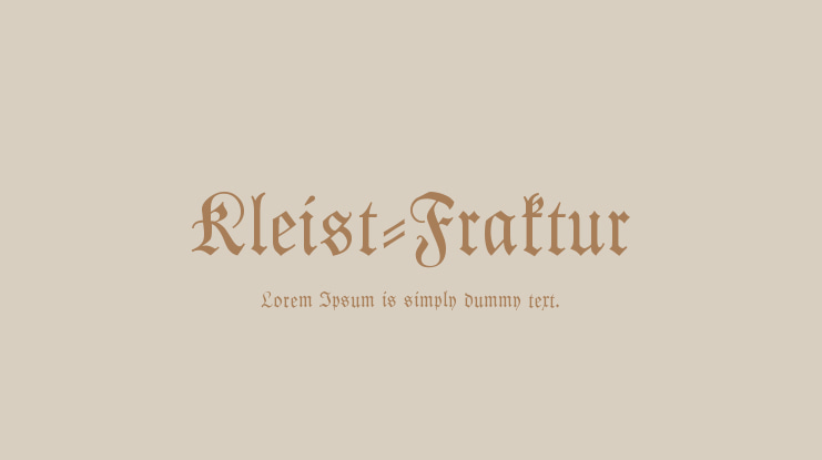 Kleist-Fraktur Font Family