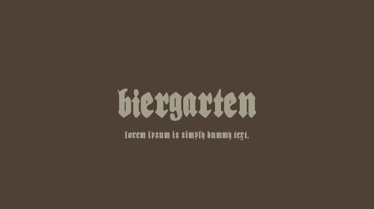 Biergarten Font Family