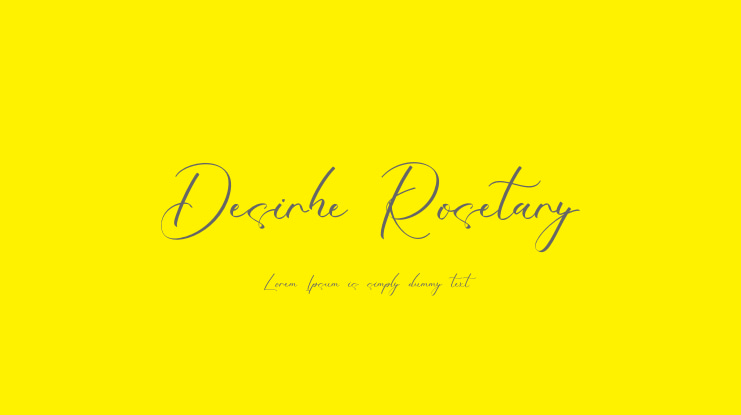 Desirhe Rosetary Font