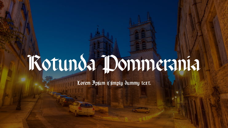 Rotunda Pommerania Font