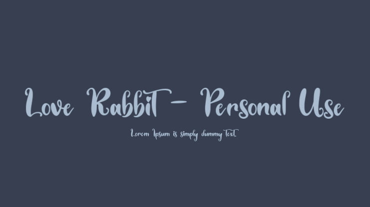 Love Rabbit - Personal Use Font