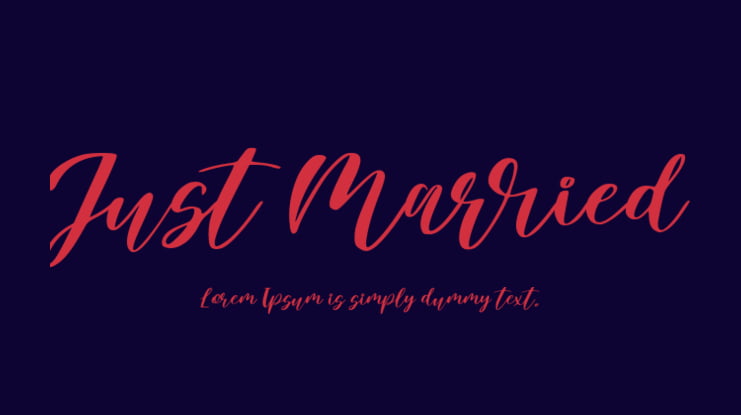 Just Married Font