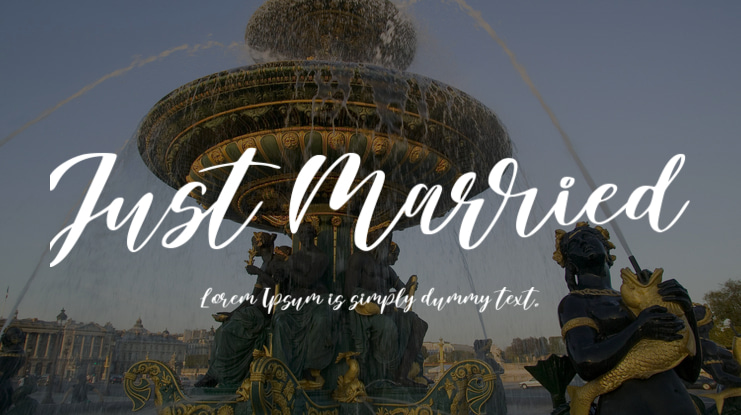 Just Married Font