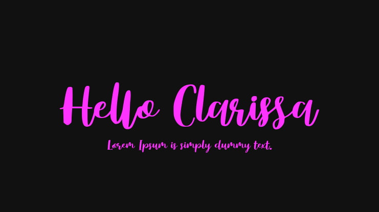 Hello Clarissa Font
