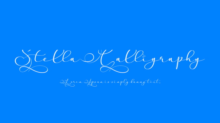 Stella Calligraphy Font