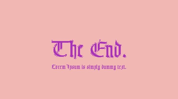 The End. Font